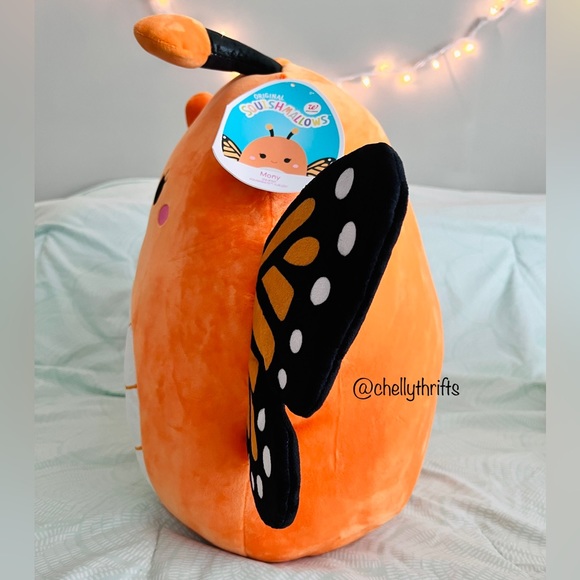 Squishmallow Mony the Orange Butterfly - Picture 2 of 3